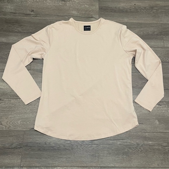 2 Cuts Clothing Long Sleeve Tee T-Shirt Crew Neck Curve Hem Pyca Pro Sz XL NEW - Picture 2 of 16